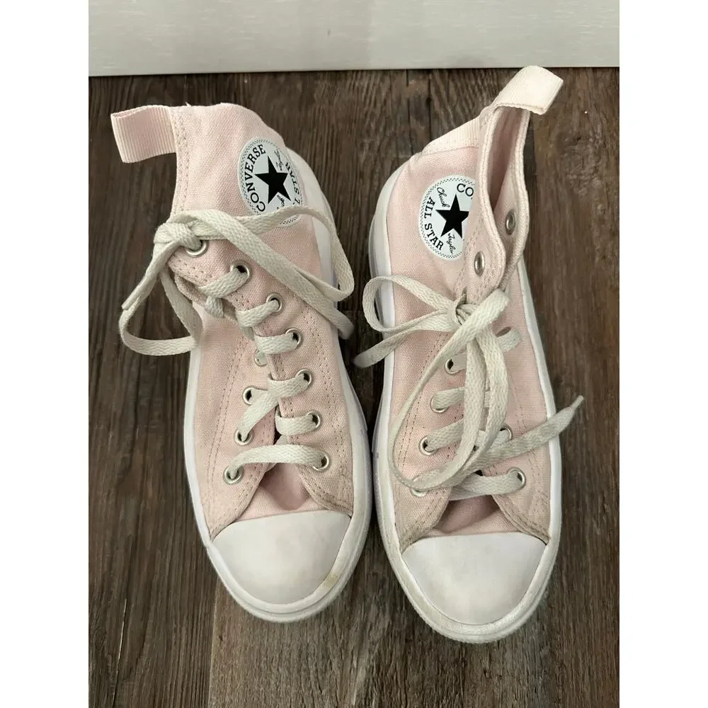 Converse Chuck Taylor All Star Move platform HT sneakers in pink sz 2 youth
